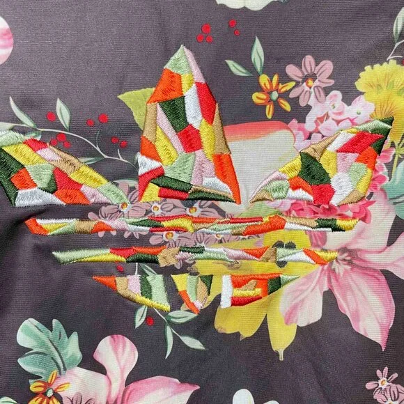 Adidas Original Fruit Bowl Floral Firebird Track Jacket Womens Size M - Picture 4 of 10